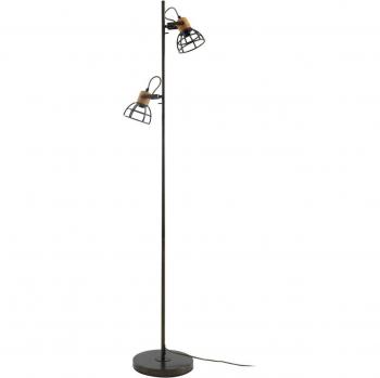 Lindby lampe sur pied Arinthea, 2 lampes, noir, acier
