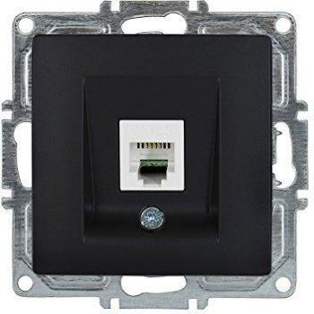 Gunsan Visage 1-fach Telefonsteckdose CAT3 Schwarz