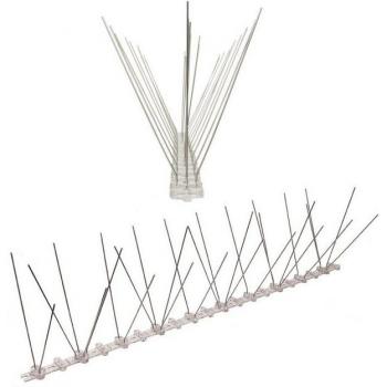 Polycarbonat Taubenspikes PestSystems 1 m (2 × 0,5 m) – 3‑Reihen