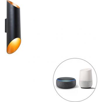 Organo Inteligente Negro 9,6 cm – Lámpara de Pared con 2 Gu10 WiFi