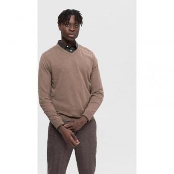SELECTED HOMME Langarmpullover in Teak