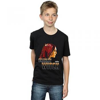 Avengers Infinity War Scarlet Witch T-Shirt Black 12-13 Years