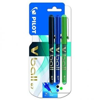 Pilot Vball Liquid Ink Rollerball 0.7mm Assorted  PK3