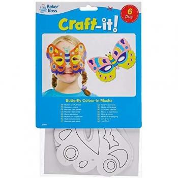 Butterfly Colour-in Masks (Pack of 6) Craft Kits