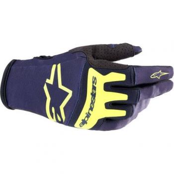 Guantes de Cross Alpinestars Techstar Azul y Amarillo