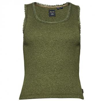 Canotta Pizzo Verde Scuro per Donna – Modello Superdry