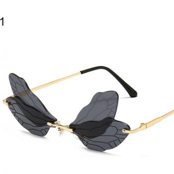 Lunettes de fête libellule avec lentilles transparentes
