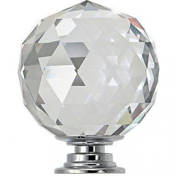 Manija de cristal con diamantes para puertas interiores