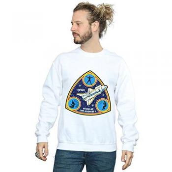 NASA Spacelab Life Science Herren‑Pulli, Baumwolle, Größe L – Weiß