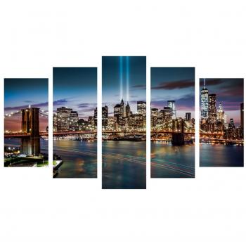 SuperStudio HPP100: 87‑Farbige Manhattan Island Leinwandpyramide, 5‑teilig