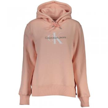 Calvin Klein Women's Pink Hooded Sweatshirt with Logo