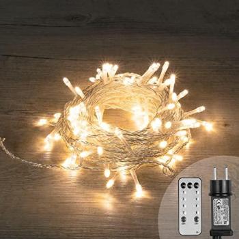 Guirlande Décorative 12m 100 LEDs Blanc Chaud
