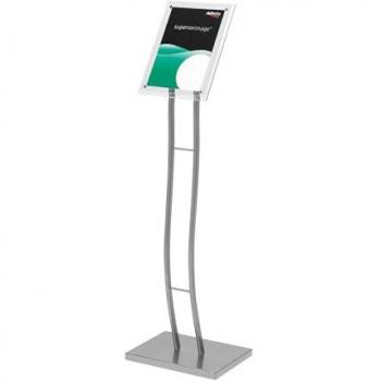 Deflecto Curve Floor Standing Information Holder A4 370x280x1260mm 2045A4