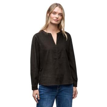 STREET ONE Damenbluse mit Bündchen und V-Ausschnitt