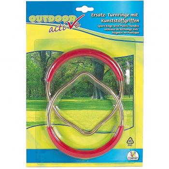 Hochwertige Outdoor Turnringe aus Kunststoff und Metall, 2 Stück
