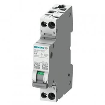 Interruptor automático 16A, 1P+N, Curva Tipo C, Siemens SENTRON, Montaje en Carril DIN