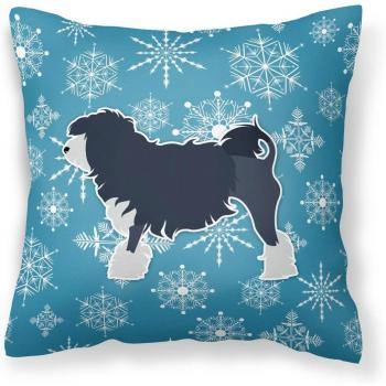 Lowchen Winter Snowflake Pillow