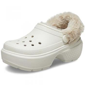 Stomp Crocs Sabots Doublés Beige Taille Femme