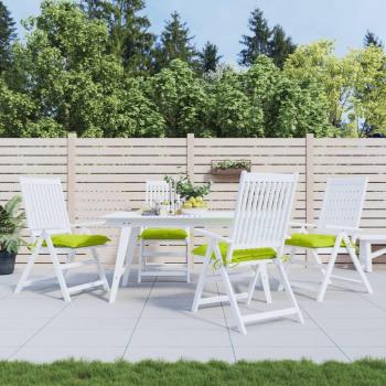 Cojines de silla 4 uds tela Oxford verde 40x40x7 cm