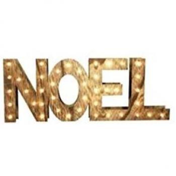 Lettres en bois avec LED Noël
