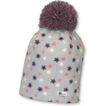 Bonnet Sterntaler Micropolaire Étoiles Aubergine