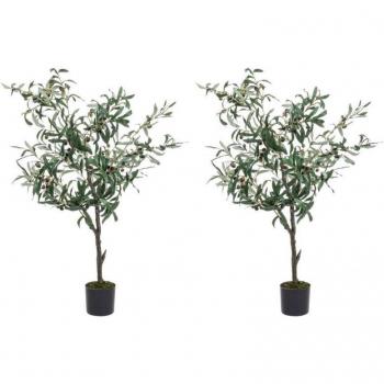 Set di Piante Ulivo Artificiali altezza 120 cm