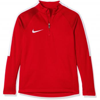Nike Youth NK Dry SQD17 Drill Top Long Sleeve Tee for Men, University Red/White, XL