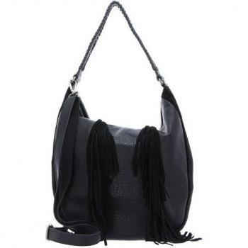 Sac à main en cuir noir Frizzle Hobo