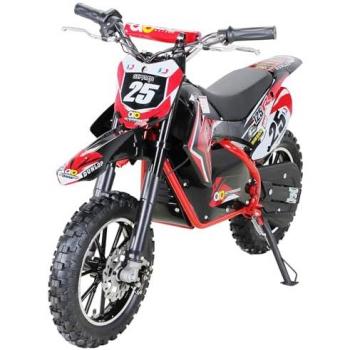 Kinder-Crossbike Gepard, Elektro-Kindermotorrad, 500 Watt, bis 25 km/h, verstärkte Gabel, ab 6 J. (Rot)