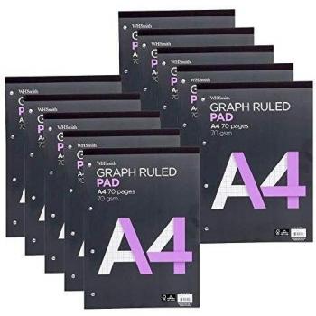 WHSmith 70 Page A4 Graph Paper Refill