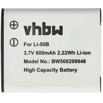Pack batterie Li‑Ion 600 mAh – OLYMPUS SZ‑11 / SZ‑14 / SH‑21 / SP‑720 / VR‑360