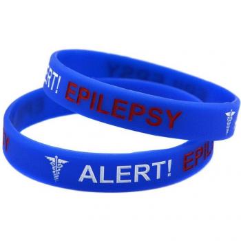 Bracelet silicone épilepsie gravé