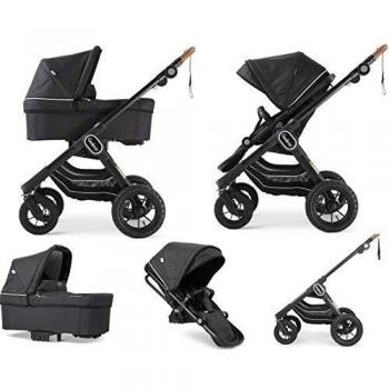 Emmaljunga NXT90 Travel System including Ergo Seat in Outdoor Black and Lounge Black