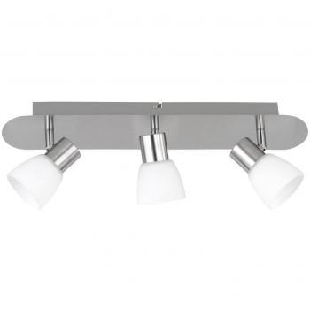 Trio Leuchten „Matte Nickel“ – Glasopale LED‑Streifen