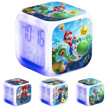 Reloj de Luz Nocturna Super Mario para Niños