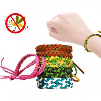 Natürliche Pflanzen‑Extrakt‑Mückenabwehr Armbänder – 100 % Leder, 10 Stück