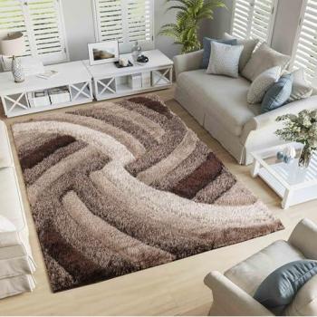 Contemporary Soft Swirl Shaggy Rug