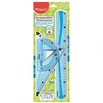 Règle Kit 3 pièces avec équerre 2 en 1