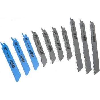 Pack de 10 lames de scie alternative HBM pour bois et métal
