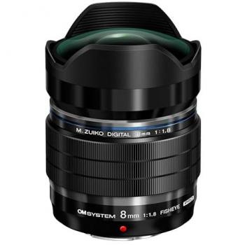 Objectif Fisheye OM SYSTEM M.ZUIKO DIGITAL ED 8 mm f/1.8 PRO, Compatible Micro 4/3