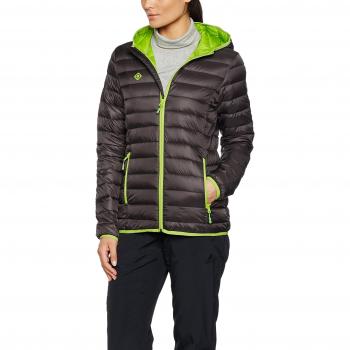 Izas Damen MONTAFON Federjacke – Dunkelgrau/limette – Medium