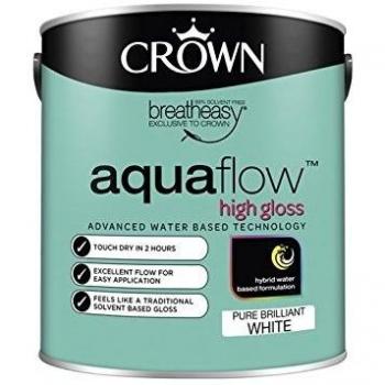 Crown Aquaflow Gloss Pure Brilliant White 2.5 L