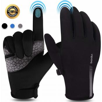 Boildeg Herren und Damen Winter Fahrradhandschuhe Touchscreen Wasserdicht Winddicht rutschfest