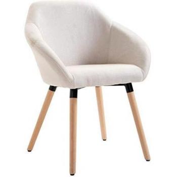 Silla moderna de comedor con patas de madera maciza y estilo escandinavo