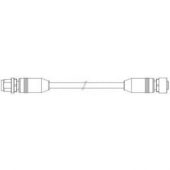 TE Connectivity 2273115-4 M12 Actuator/Sensor Cable, 1.50 m, 8-Pin, Straight Plug and Socket