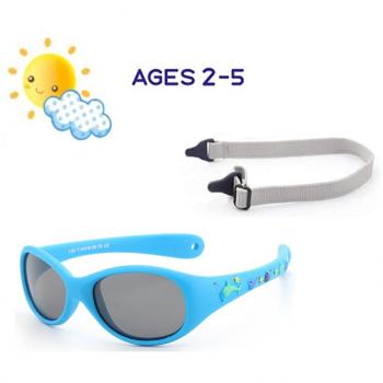 Gafas de sol redondas negras para niños