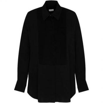 Oversized-Longblouse mit Schwarzer Rosen Stickerei – Unisex‑Fit