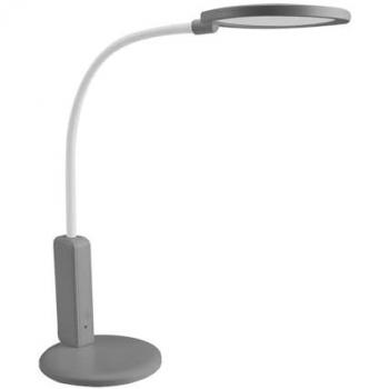 Fabrilamp Verne 7W 5000 K Gris/Blanc 590 lm Lampe de Bureau Sans Fil, Contrôle Touch & Dimmable 33×14×14 cm