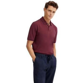 Bugatti Polo mit eleganten Kontraststreifen und Brustdesign