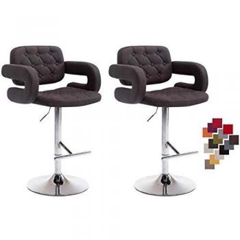 Lot de 2 Chaises de Bar Chesterfield avec Accoudoirs